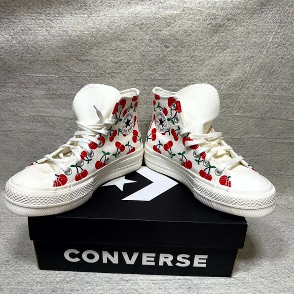 Converse Lift Festival Women's Platform Shoes Cherry Print‎ Size 6 NEW - Picture 5 of 11